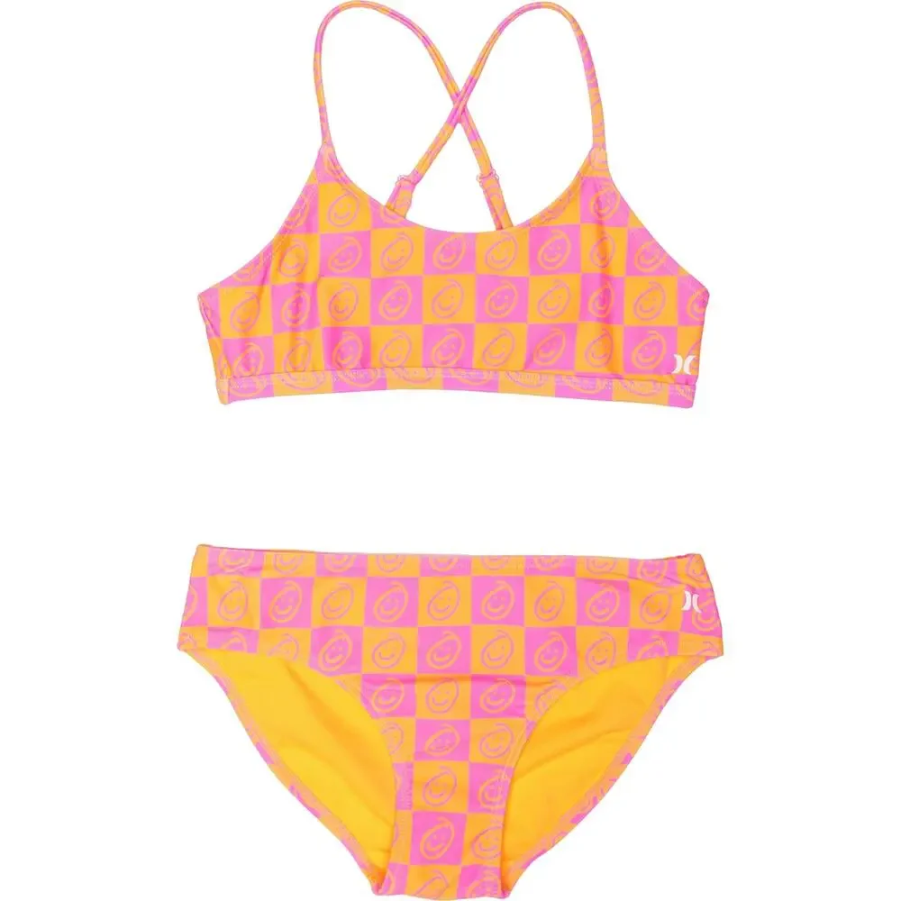 NWT Hurley Big Girls Printed Bikini Set Watermelon sz 10
